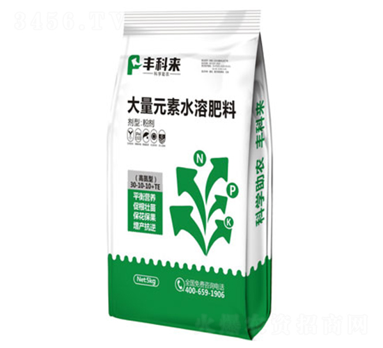 大量元素水溶肥料30-10-10+TE-豐科來-地利夫