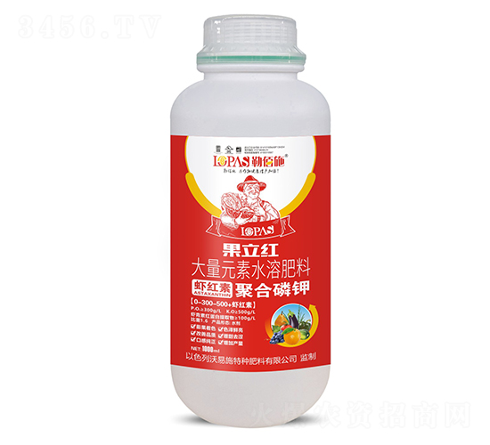 大量元素水溶肥料0-300-500+蝦紅素-果立紅-勒佰施