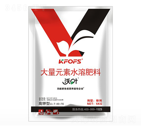 沃葉大量元素水溶肥高鉀型11-7-40+TE-夫沃施